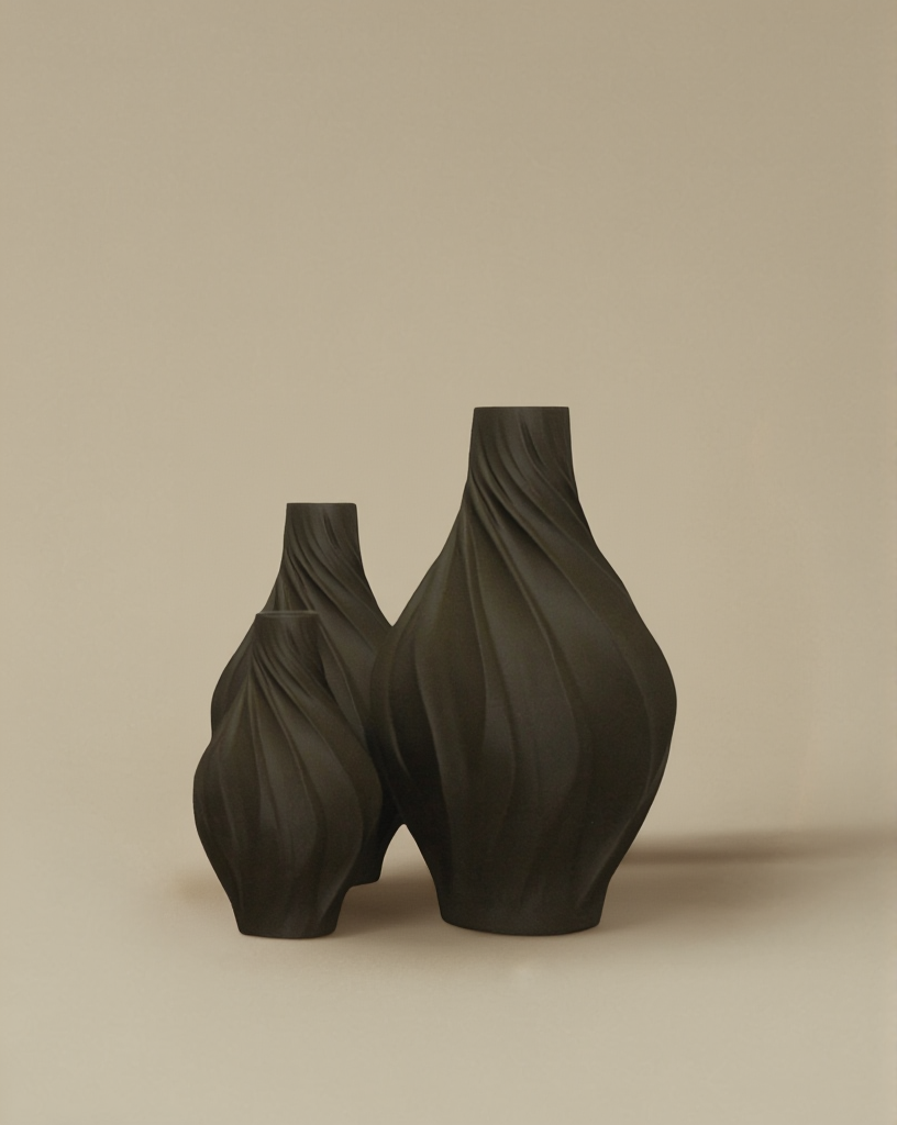 Soft Vase - Dark wood
